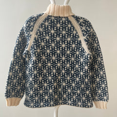 1950s Hand Knit Turtle Neck Sweater - !!!