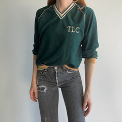 1970s Champion Brand TLC V-Neck Two Tone Sweatshirt