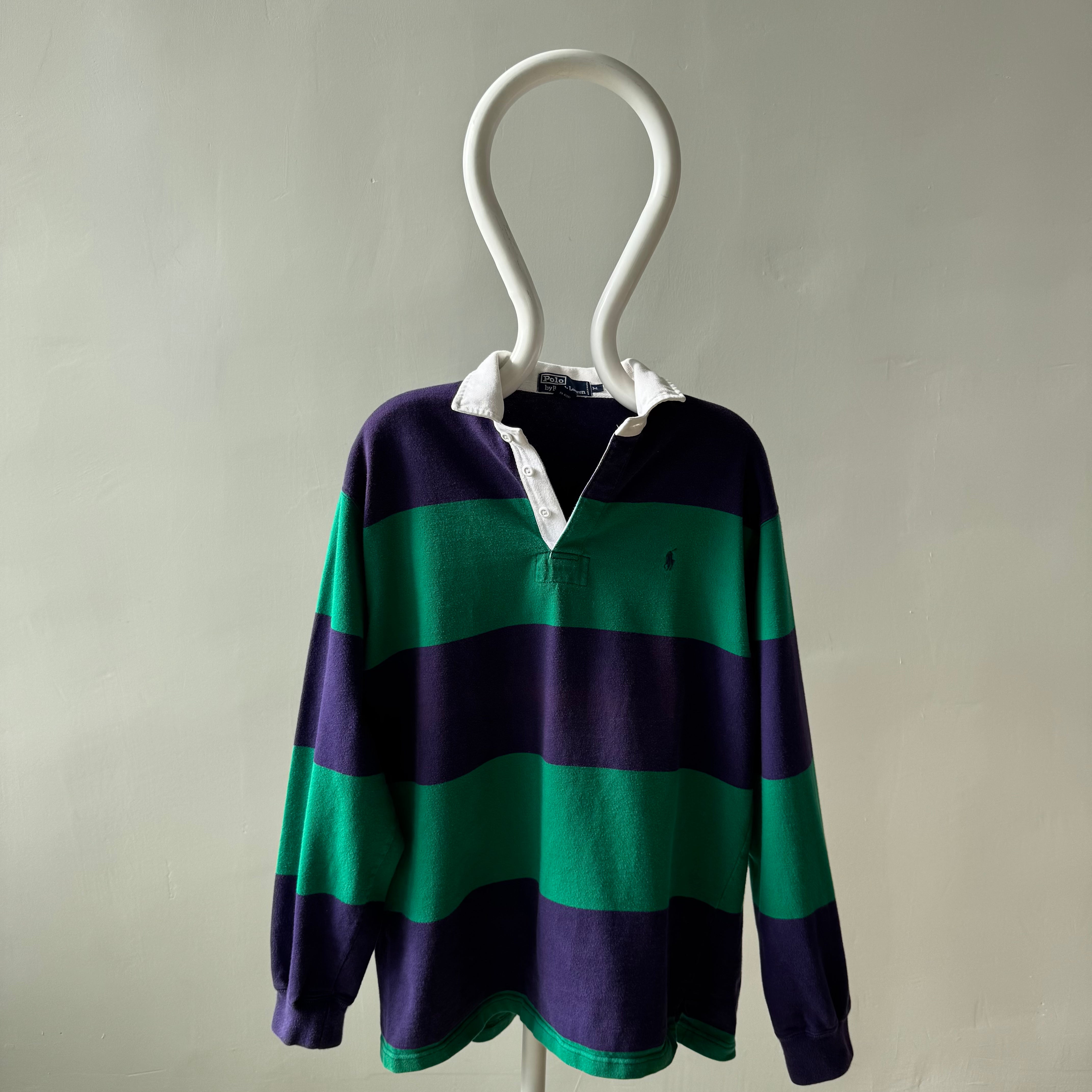 1980s Classically Awesome Ralph Lauren Medium Weight - Green and Purple