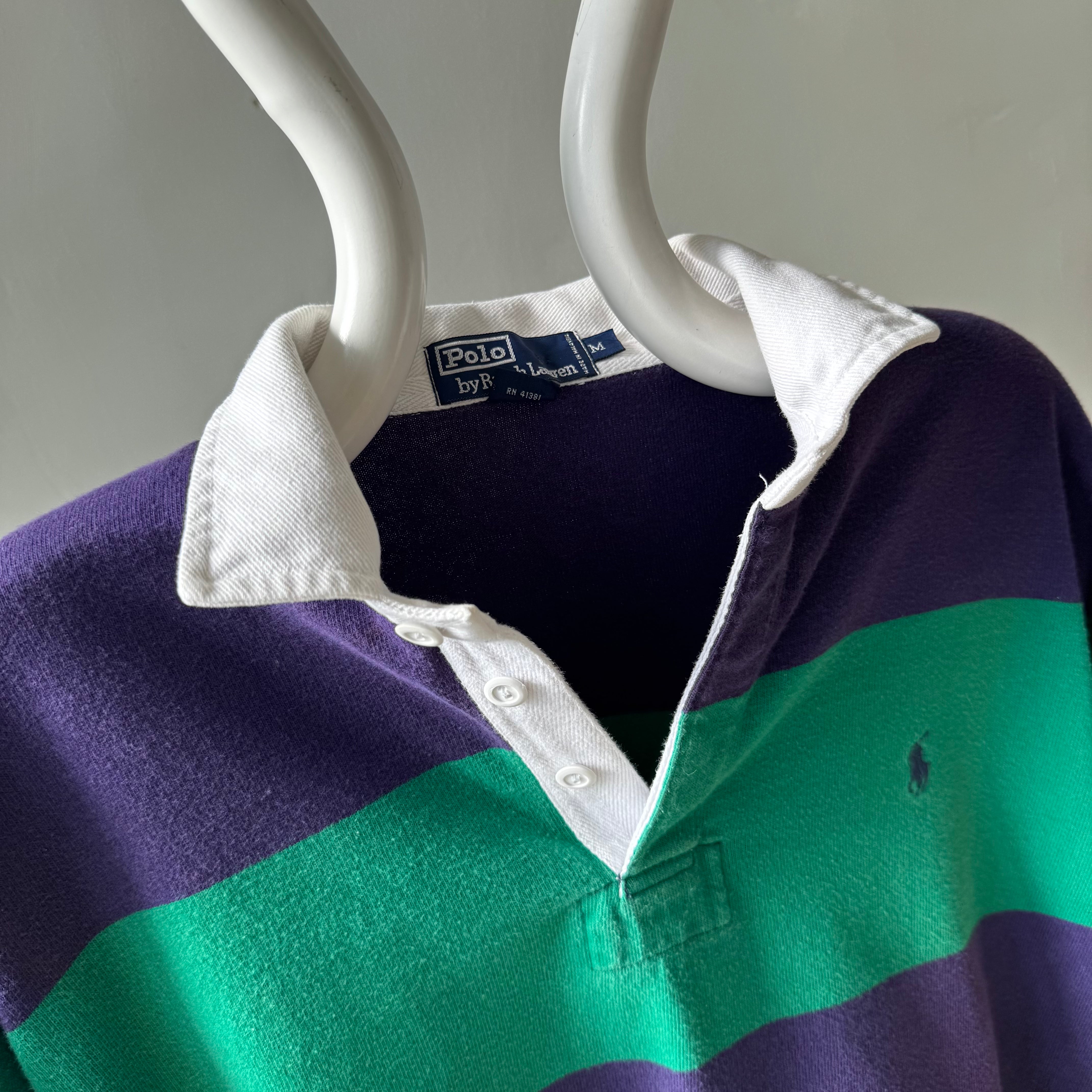 1980s Classically Awesome Ralph Lauren Medium Weight - Green and Purple