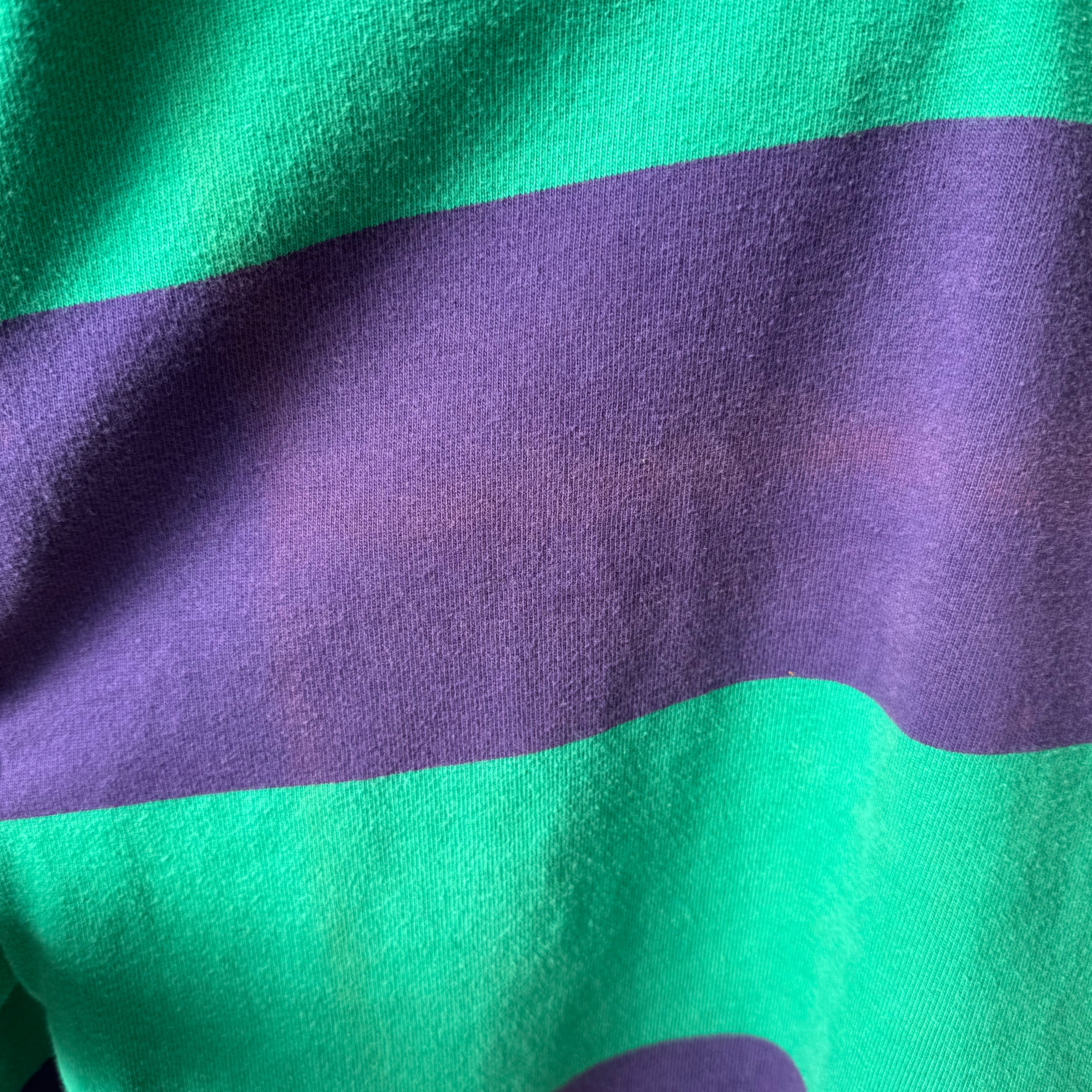 1980s Classically Awesome Ralph Lauren Medium Weight - Green and Purple