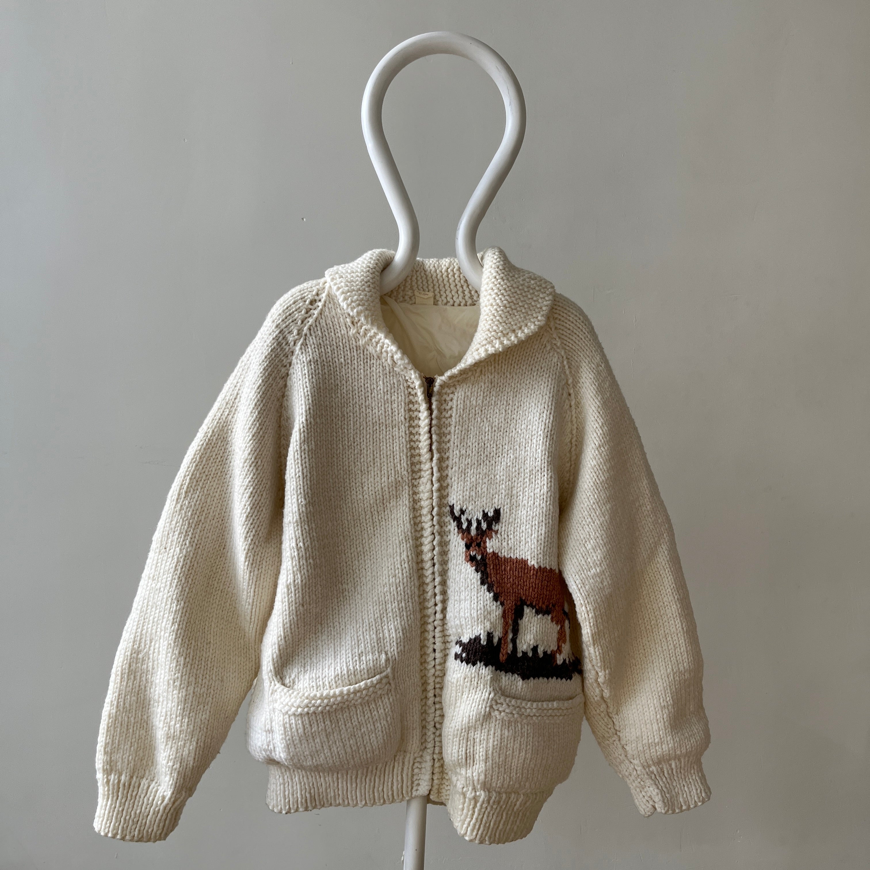 1970s Cowichan Zip Up Sweater