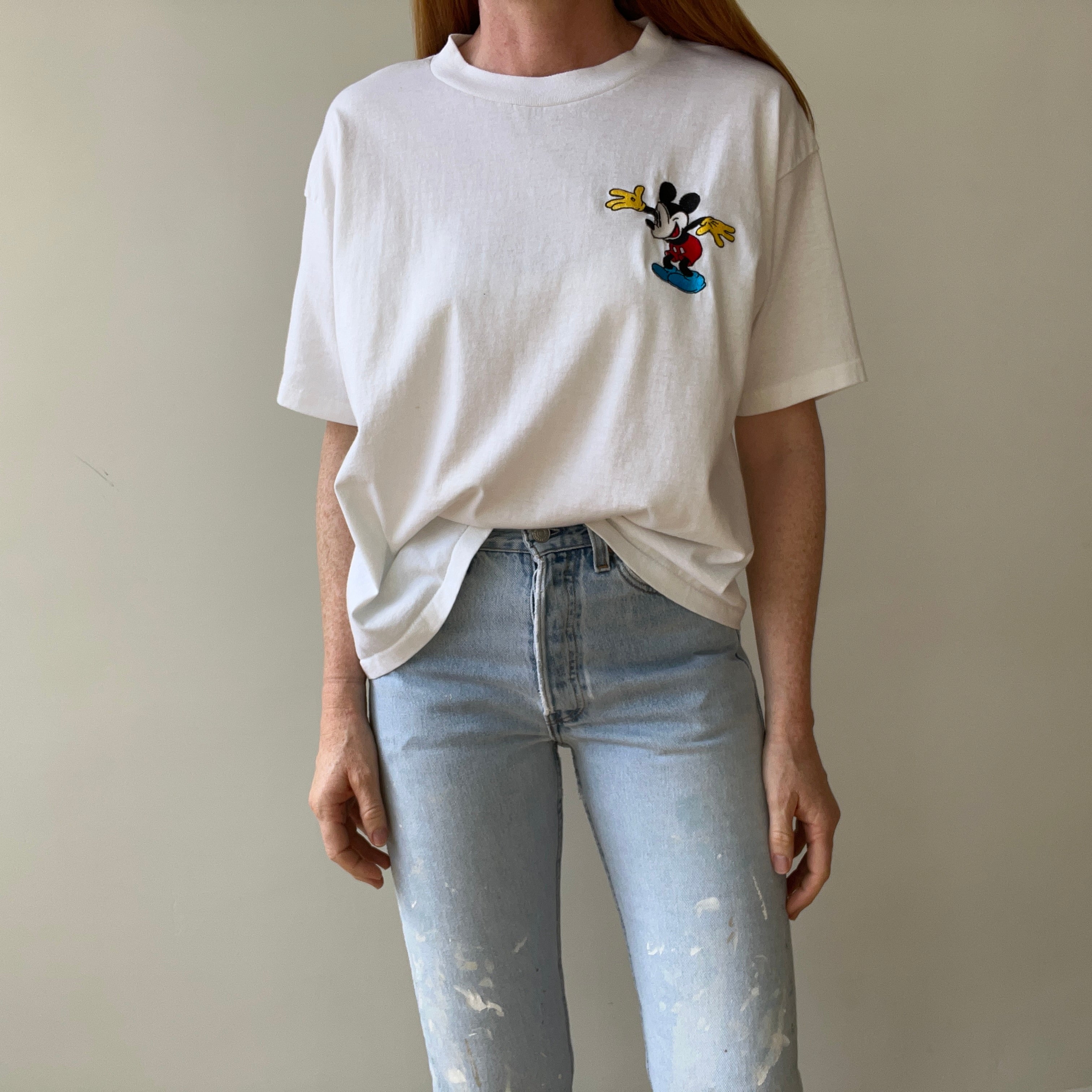 1980s Mickey Mouse Embroidered T-Shirt