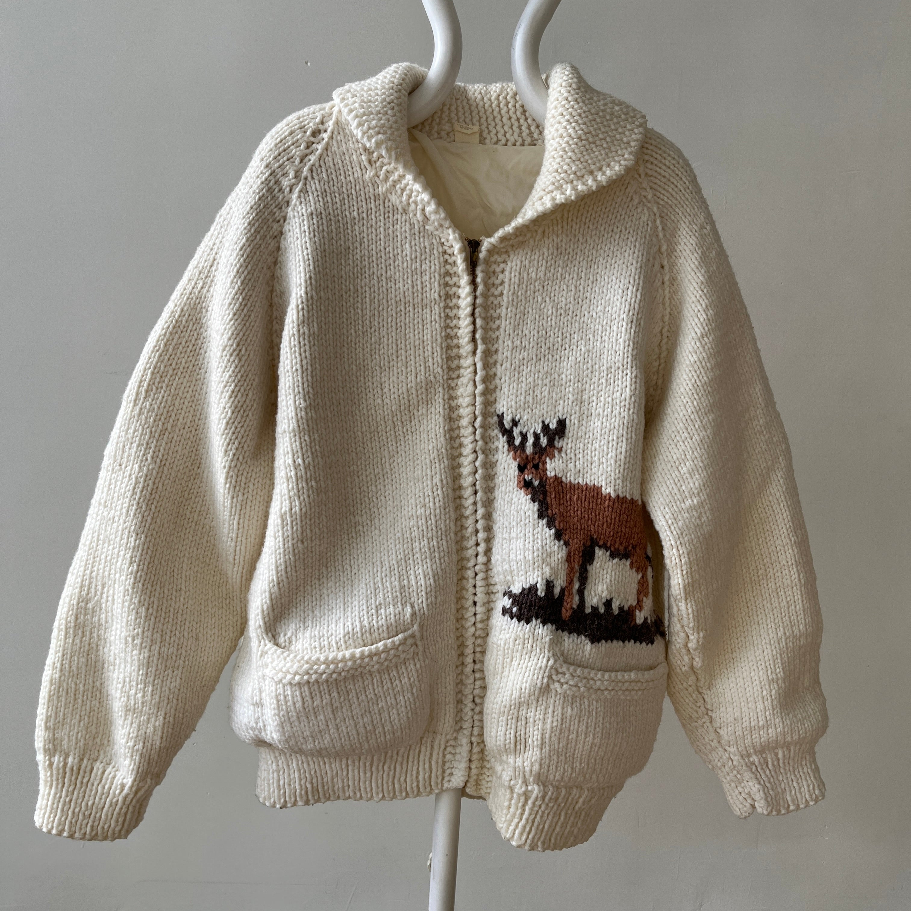 1970s Cowichan Zip Up Sweater