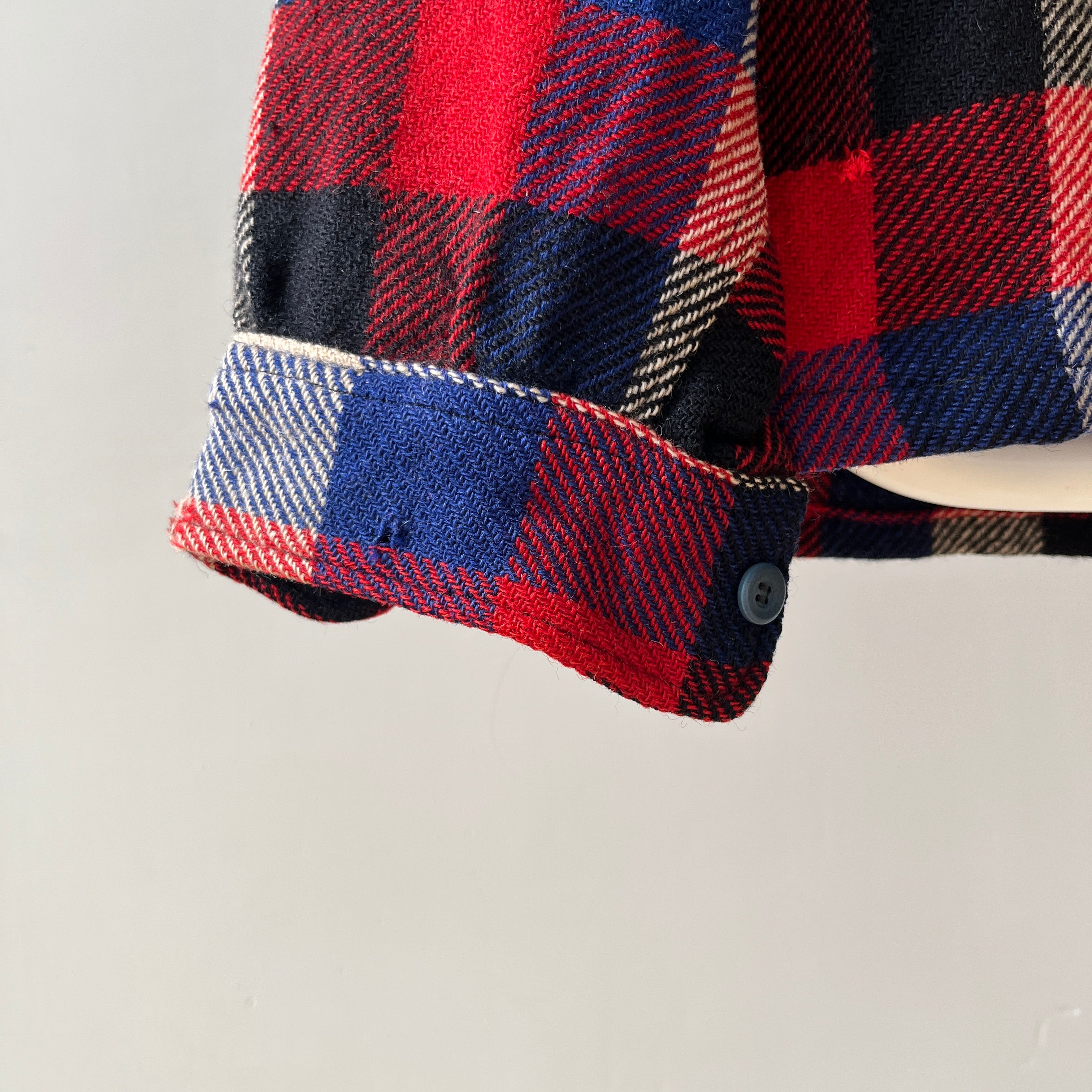 1940s/50s Plaid Wool Flannel - Single Owner