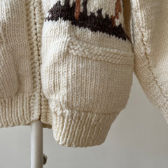 1970s Cowichan Zip Up Sweater