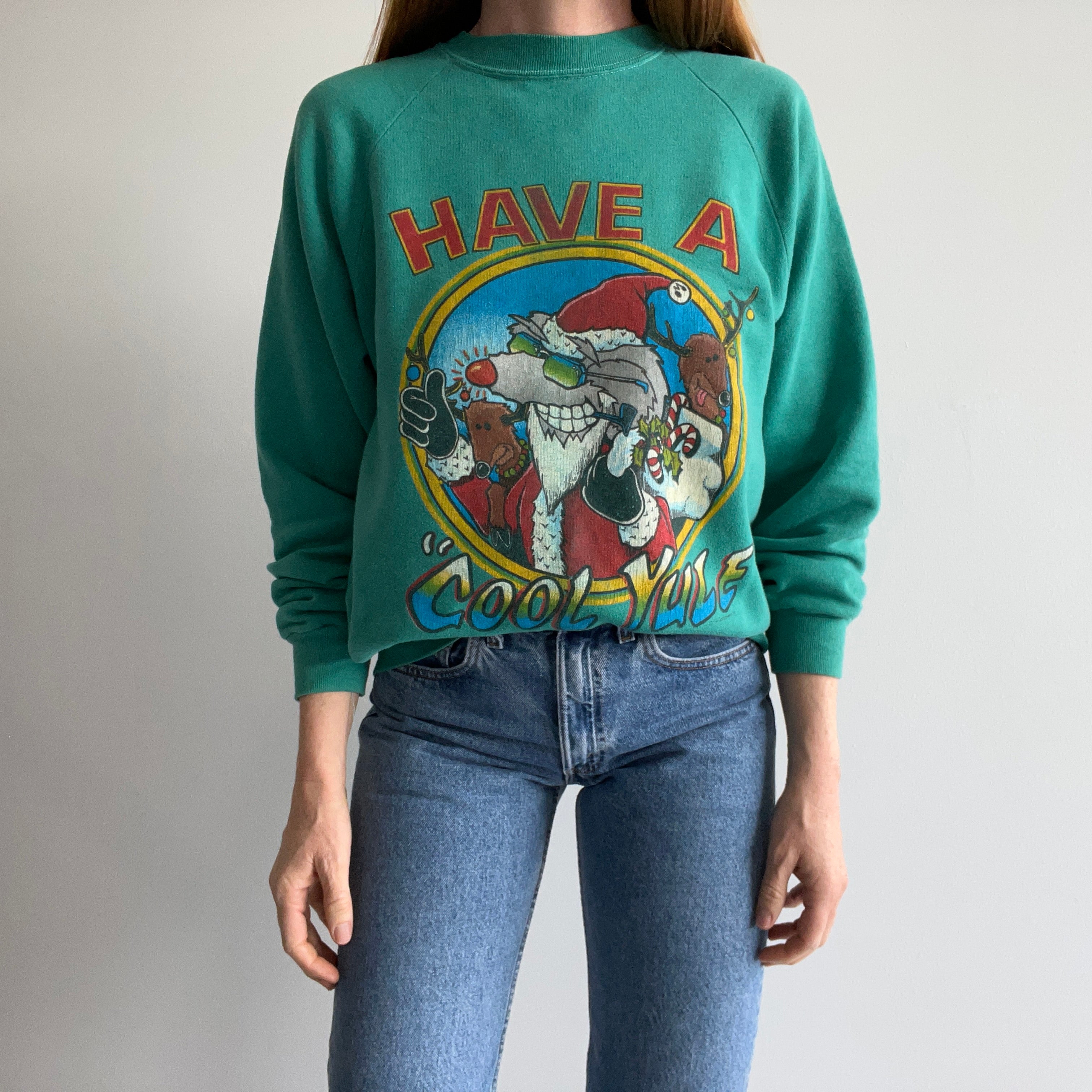 1980s Have a Cool Yule Holiday Sweater