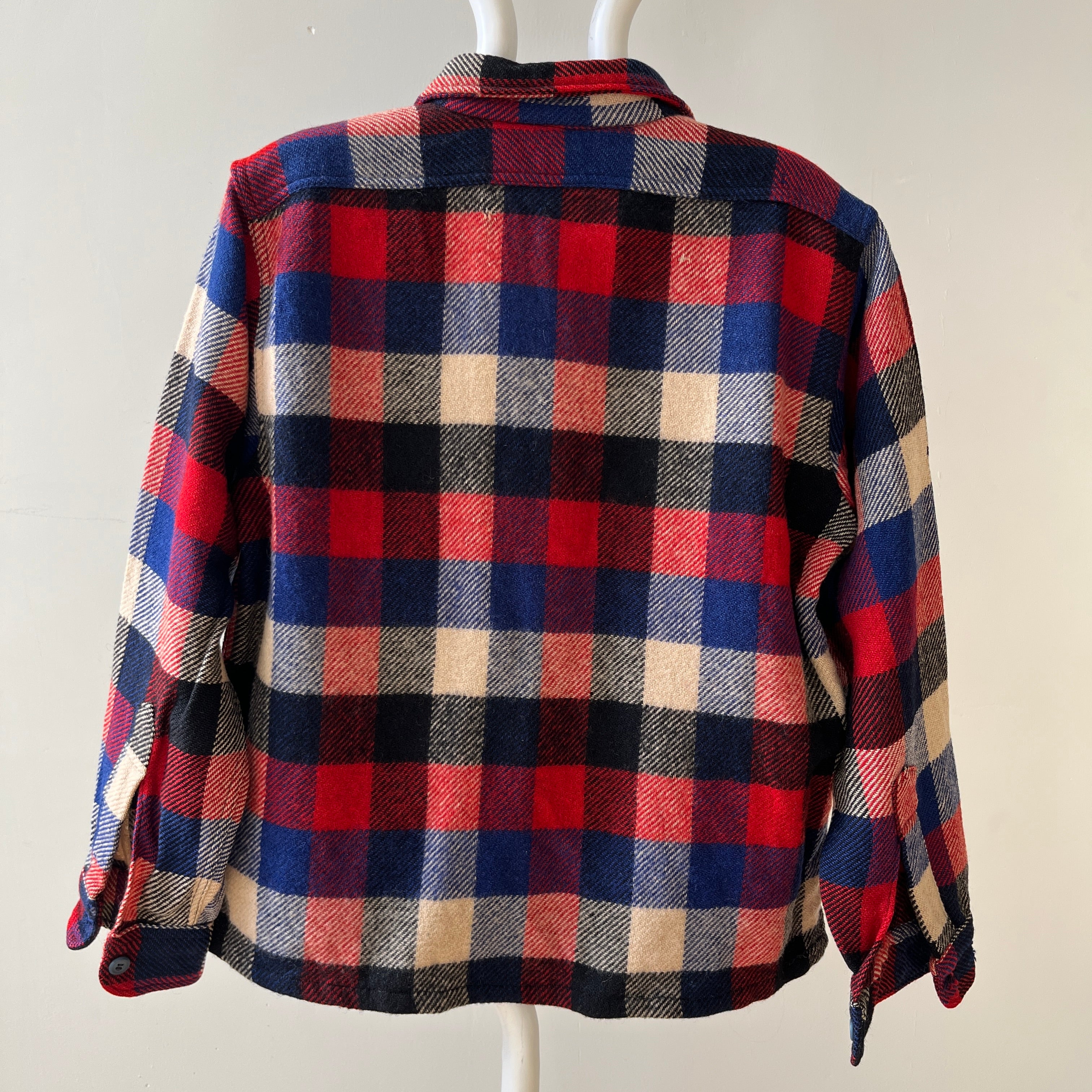 1940s/50s Plaid Wool Flannel - Single Owner