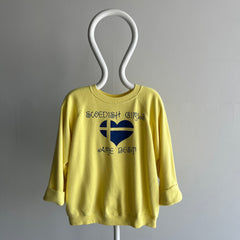 1980s Swedish Girls Are The Best Cut Cuff Sweatshirt