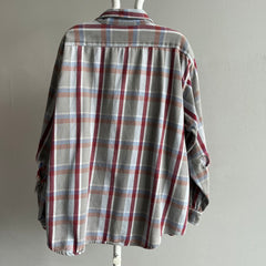 1990s Thrashed Gray Five Brothers Cotton Flannel 3XL