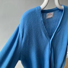 1980s Sky Blue Grandpa Cardigan