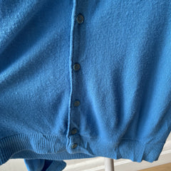 1980s Sky Blue Grandpa Cardigan