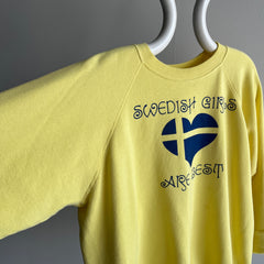 1980s Swedish Girls Are The Best Cut Cuff Sweatshirt