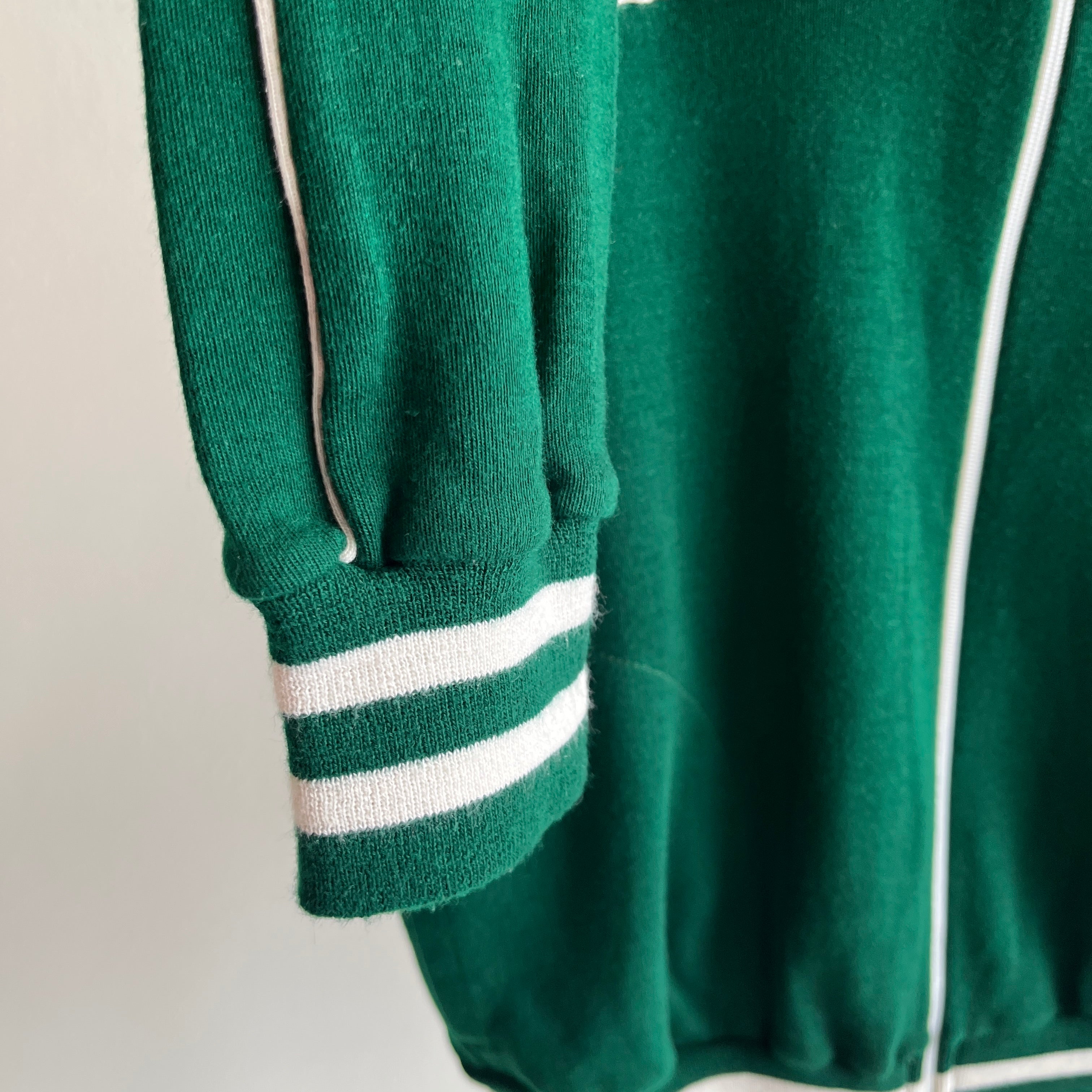 1970s Excellent Condition Hunter Green Tracksuit Zip Up - !!!!