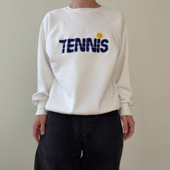 1980s Tennis Embroidered Raglan Sweatshirt
