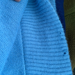 1980s Sky Blue Grandpa Cardigan