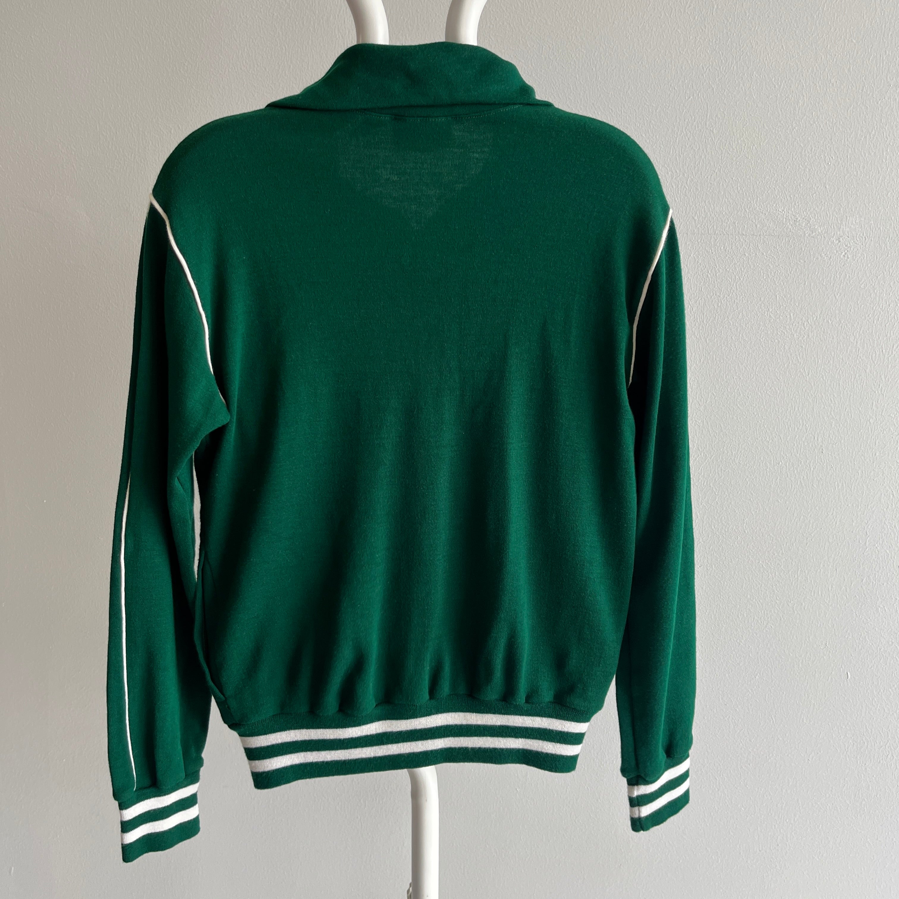 1970s Excellent Condition Hunter Green Tracksuit Zip Up - !!!!