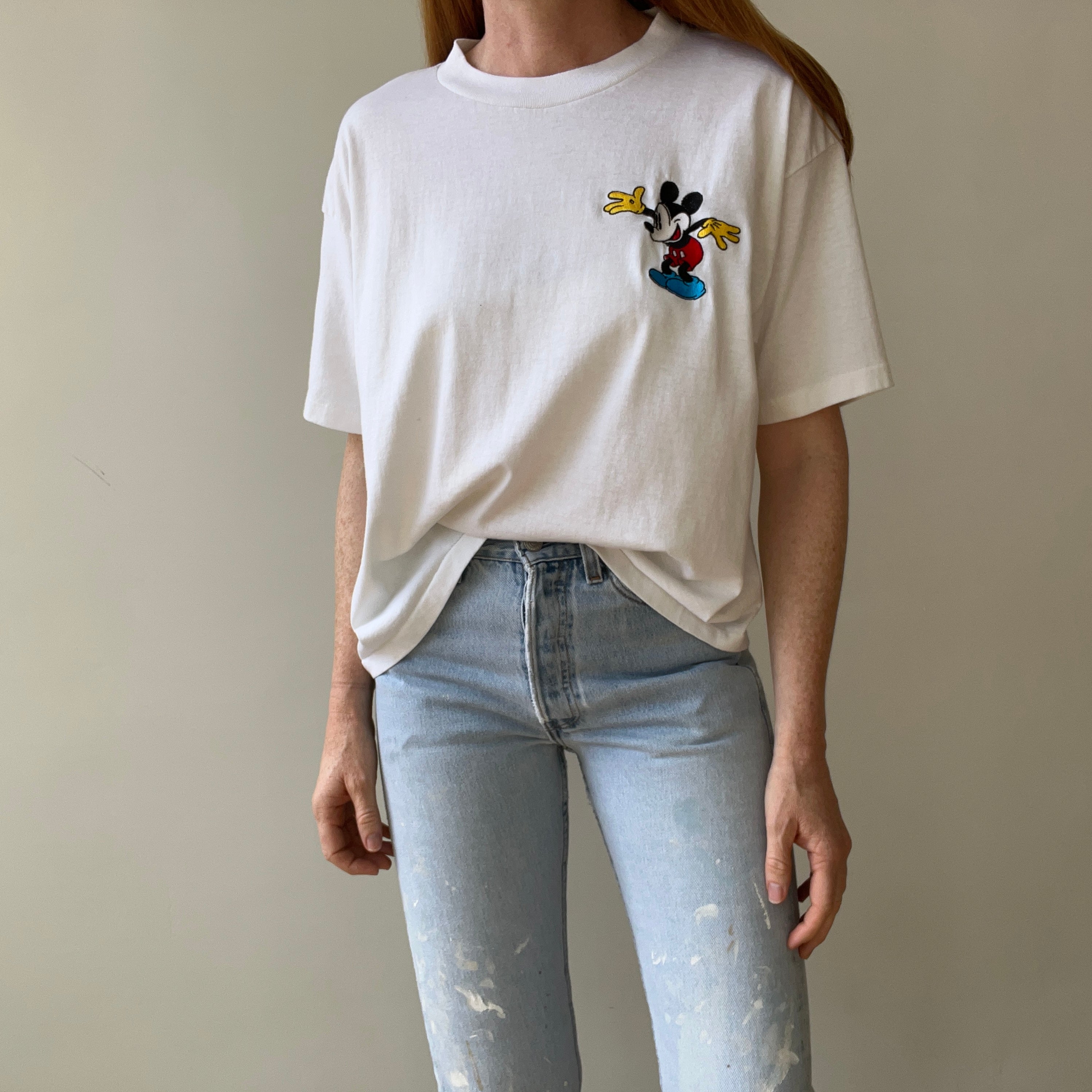 1980s Mickey Mouse Embroidered T-Shirt