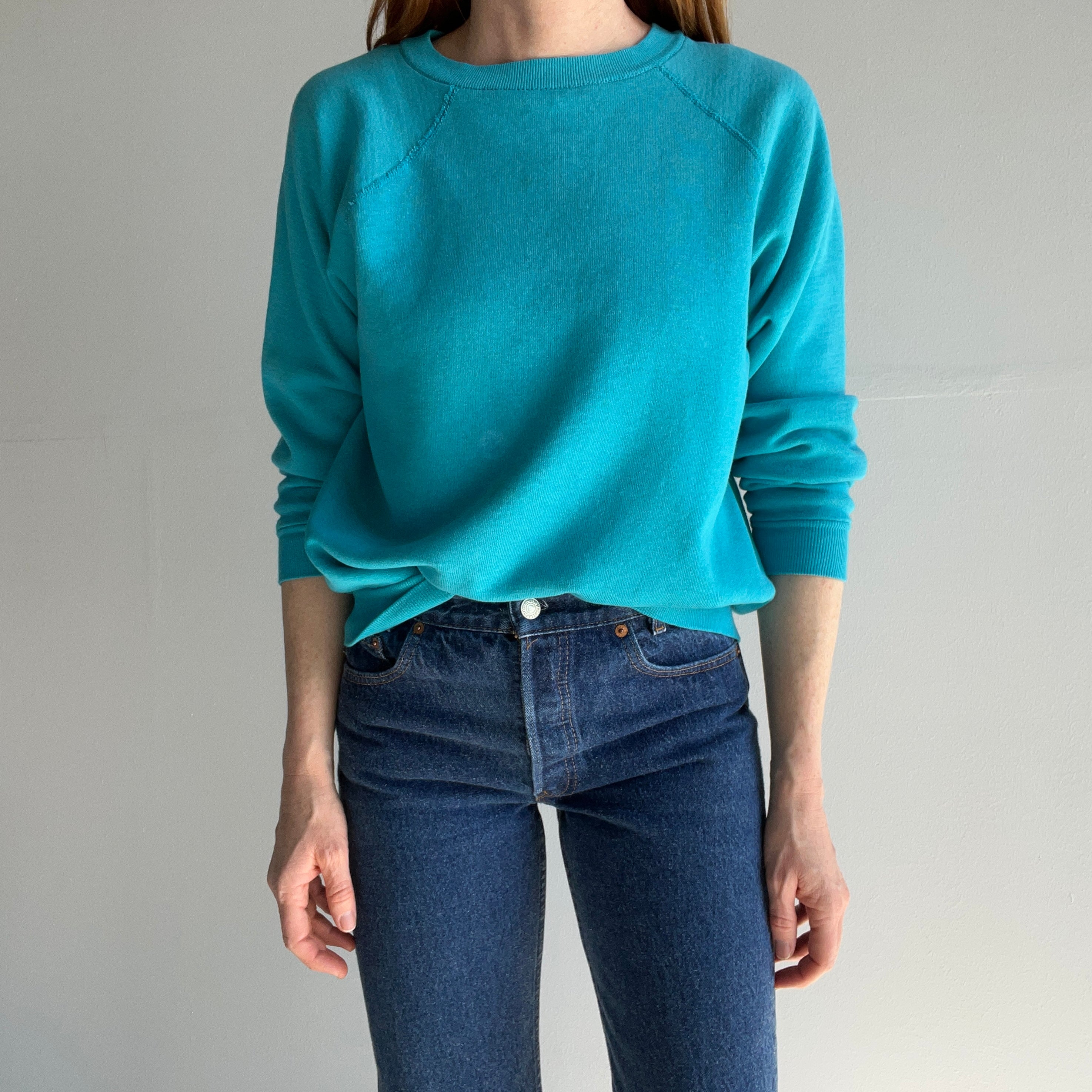 1980s Fiji Blue Raglan - Great Gauge Alert