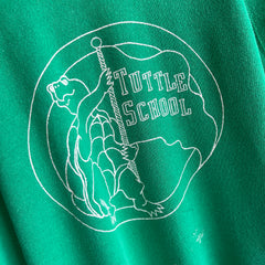 1980s Turtle School Paint Stained Sweatshirt