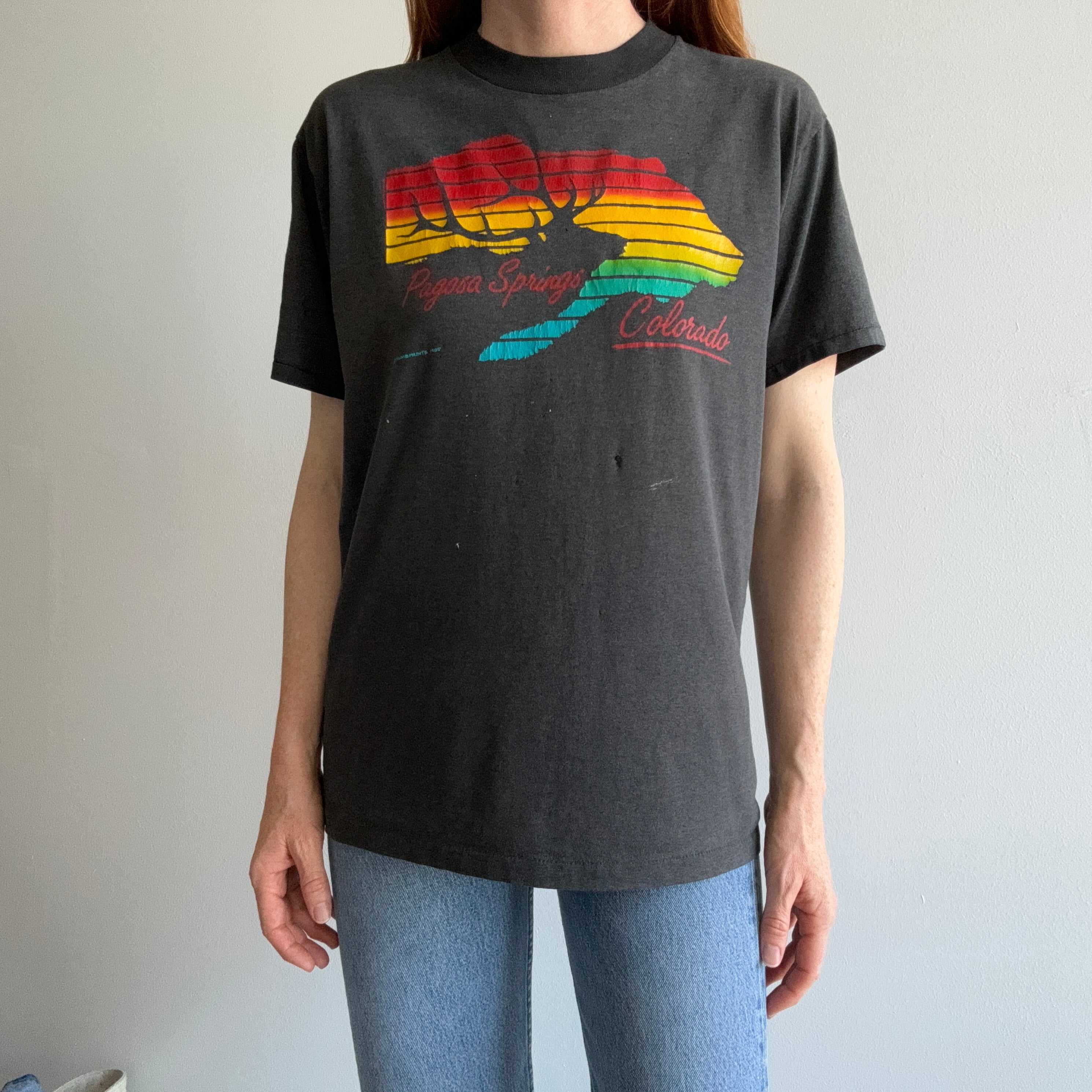 1985 Pagosa Springs Colorado Thinned Out Rad T-Shirt