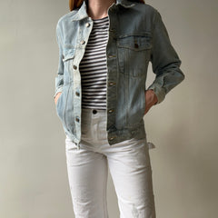 1980s Guess Denim Jean Jacket - Pleated Cuffs - What a Delight!