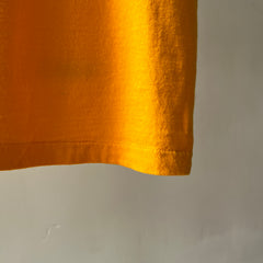 1970s/80s Yellow Foul Shot King Flock Print T Shirt