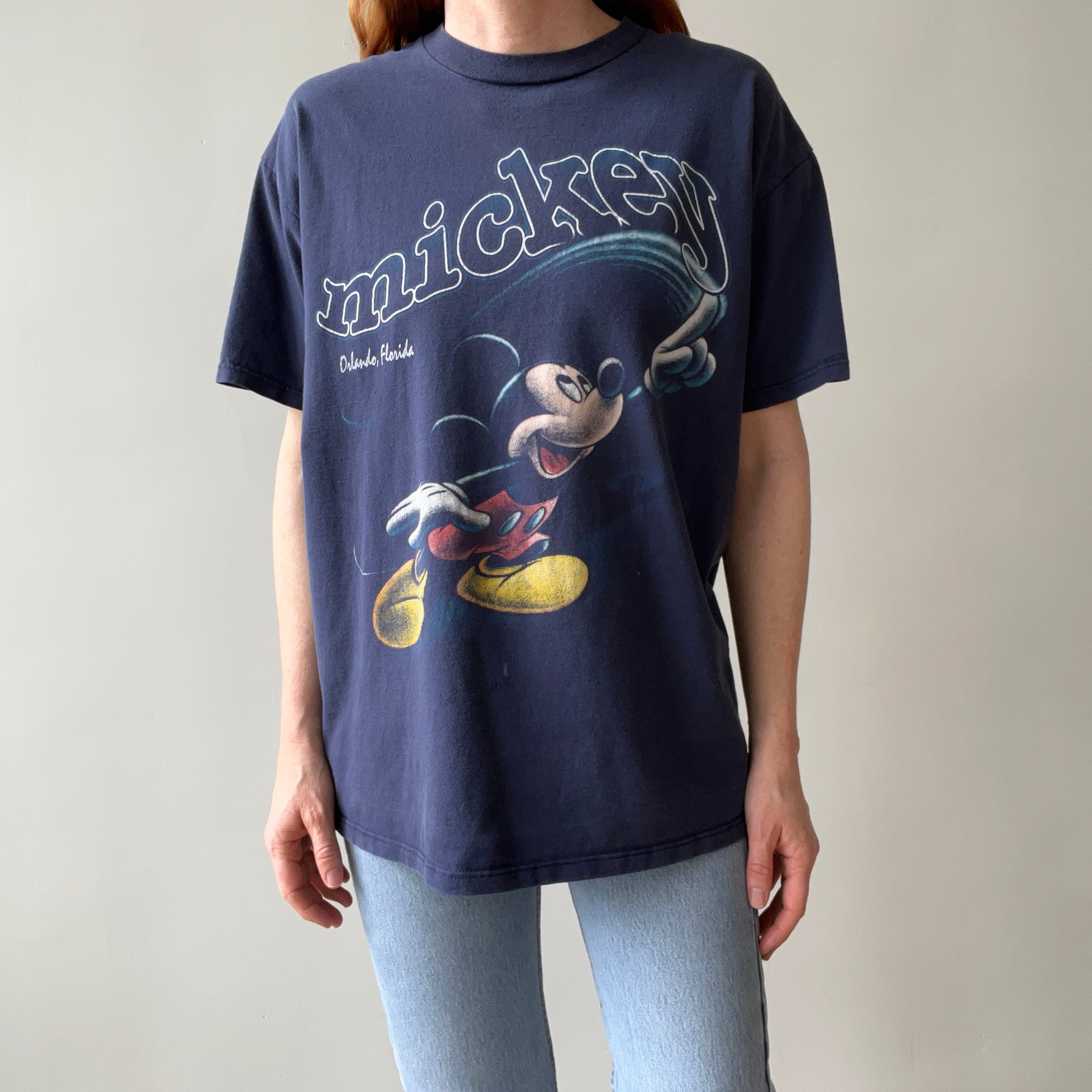 1990s Fantasia Style Mickey - Perfectly Sun Faded T-Shirt