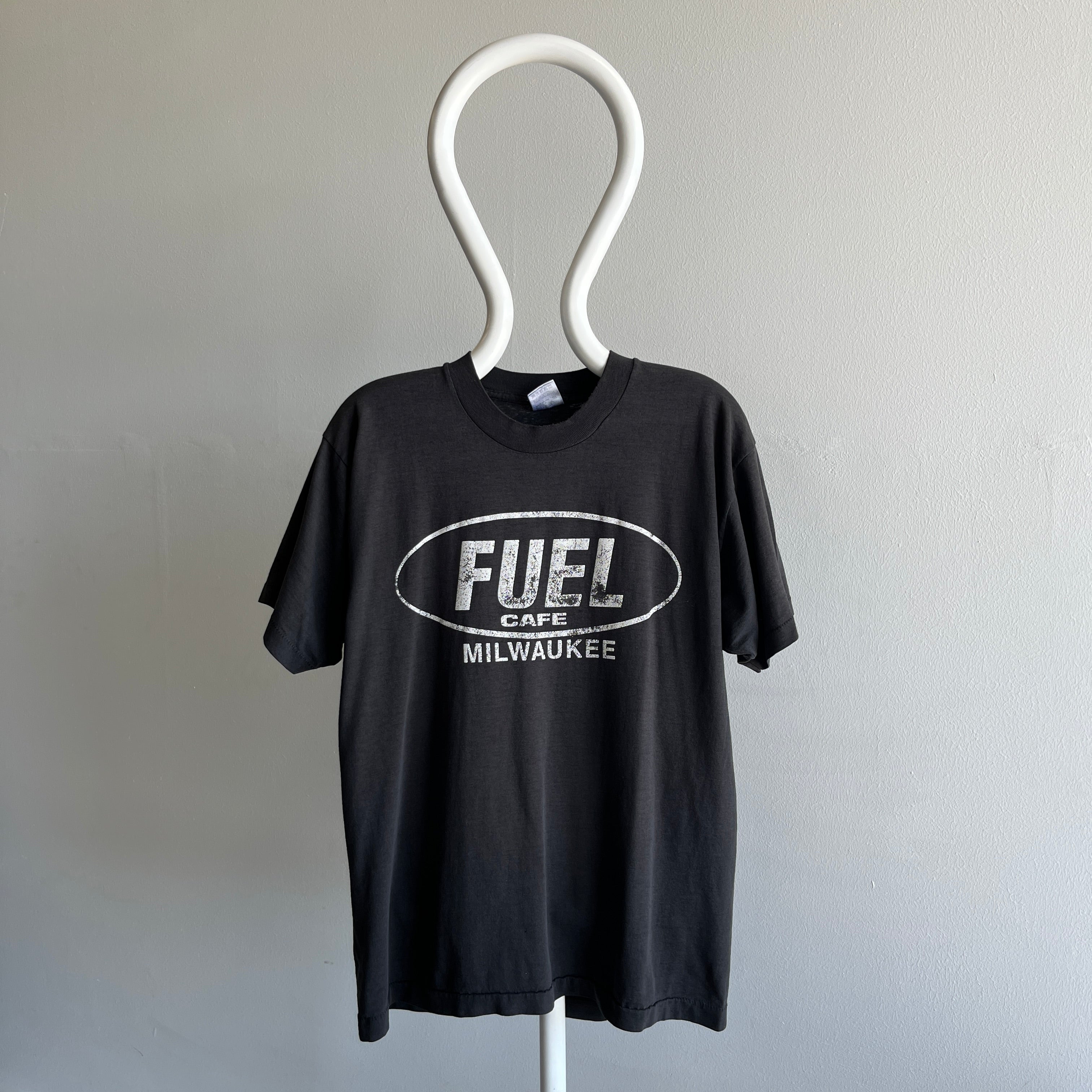 1980/90s Fuel Cafe Milwaukee T-Shirt with Complementary Crusty Arm Pits (There I said it)