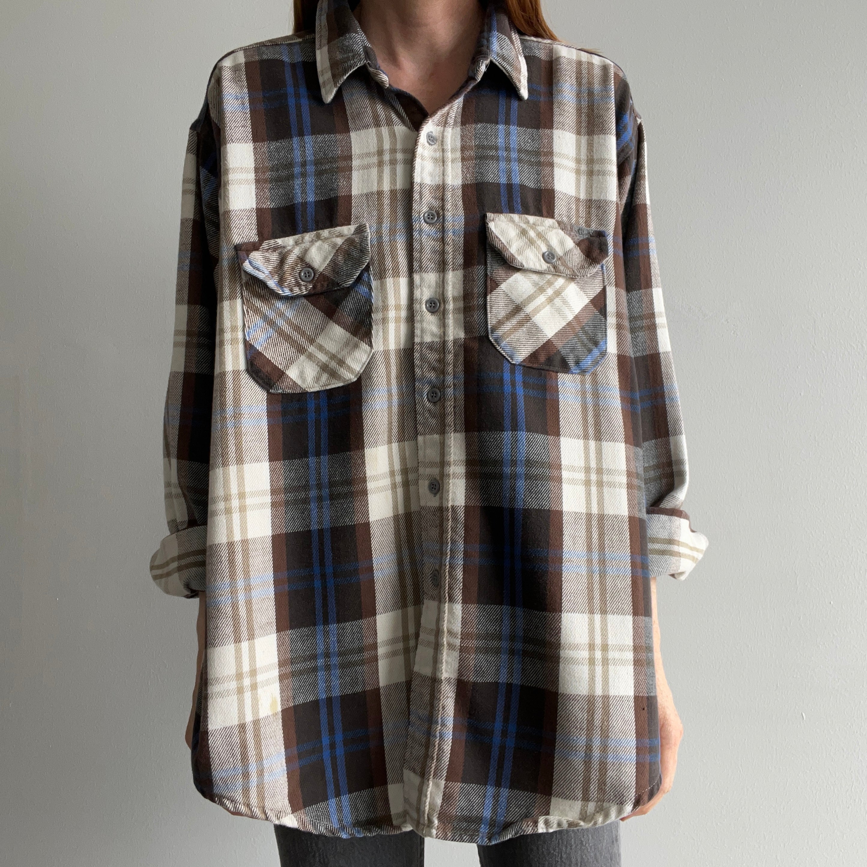 1980s Relaxed Fit Frostproof Cotton Flannel