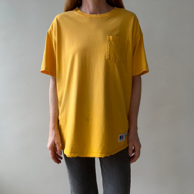 T-shirt teinté de peinture noire vierge des années 00
