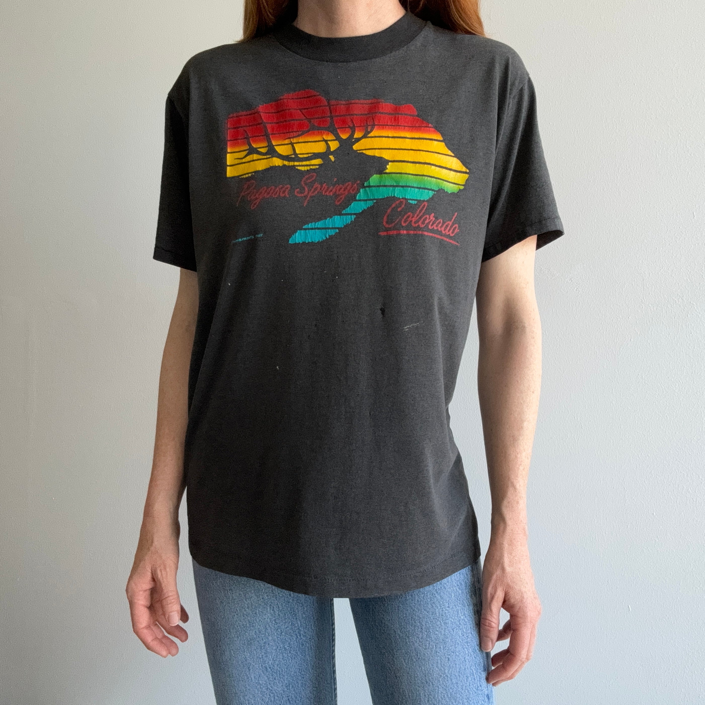 1985 Pagosa Springs Colorado Thinned Out Rad T-Shirt