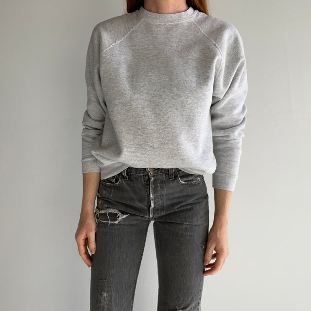 1980s Light Gray Sweatshirt with Structure (but not too much)