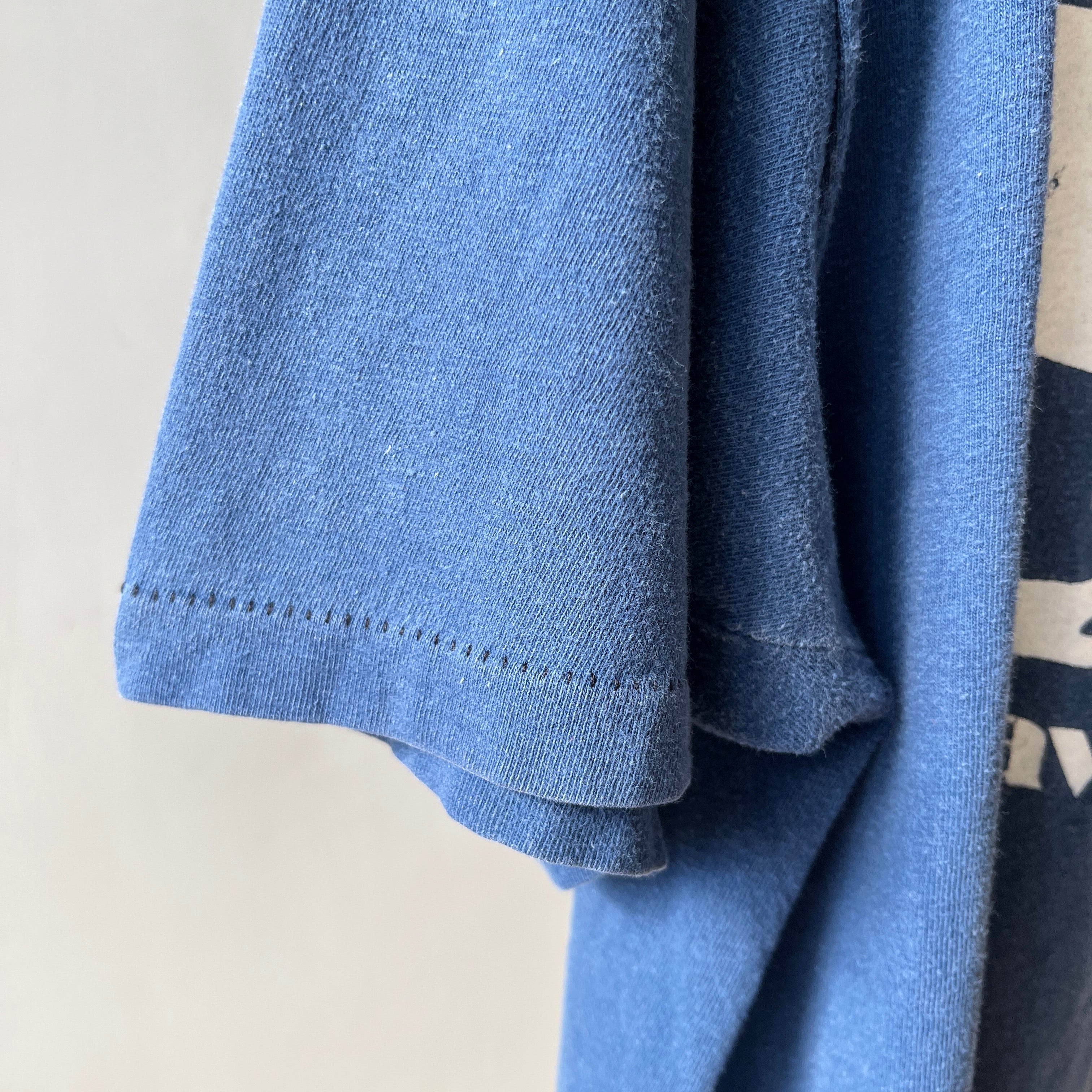 1980s Navy Blue Louises's West Lawrence, Kansas T Shirt - !!!