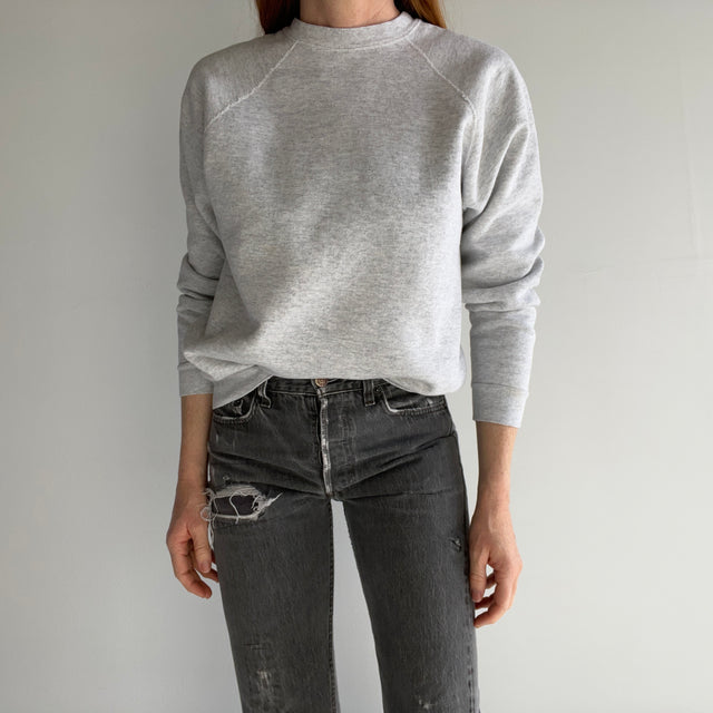 1980s Light Gray Sweatshirt with Structure (but not too much)