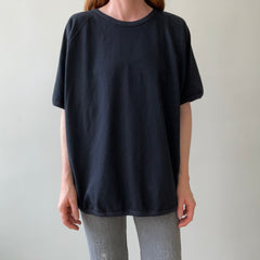1980s Blank Black Ringer T-Shirt