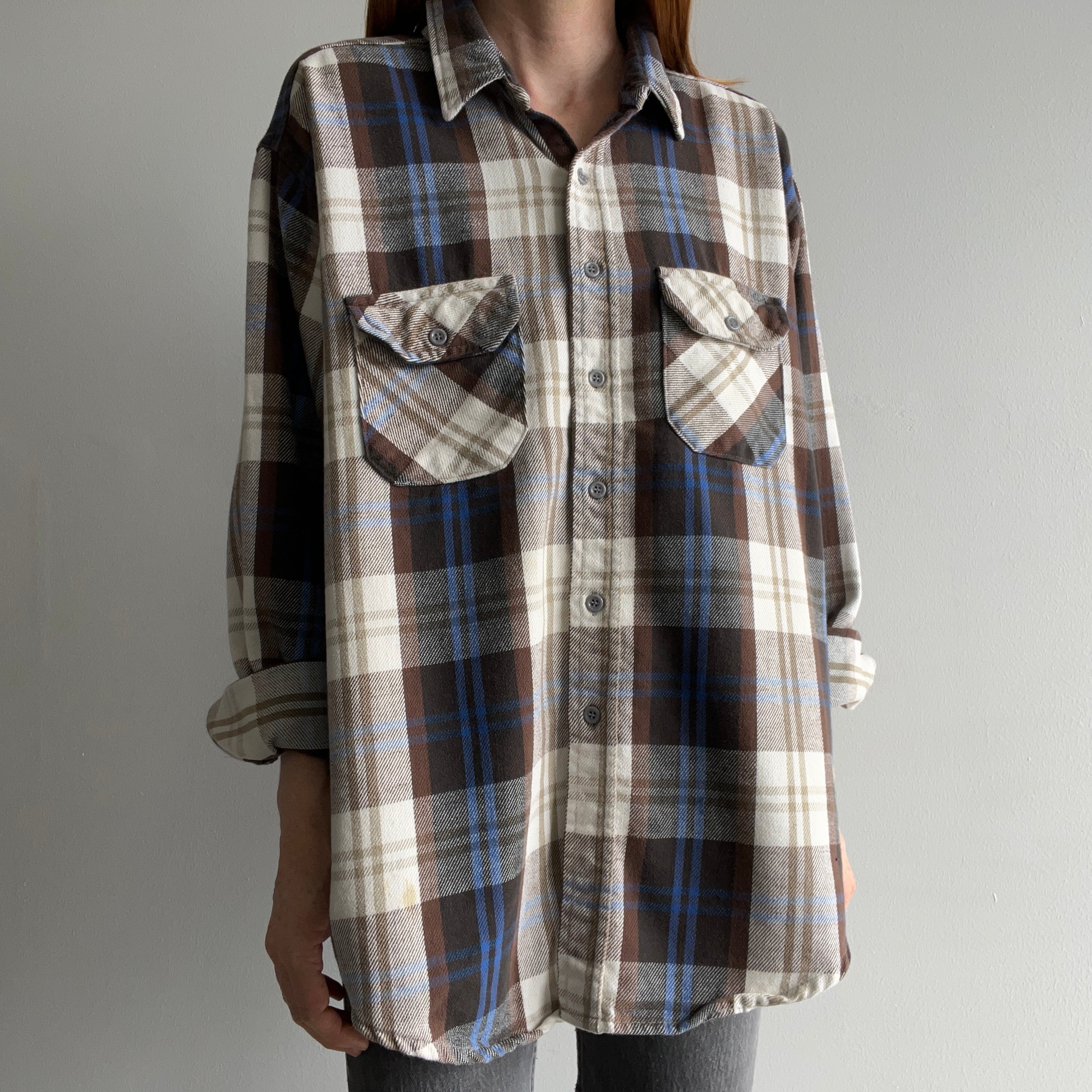 1980s Relaxed Fit Frostproof Cotton Flannel