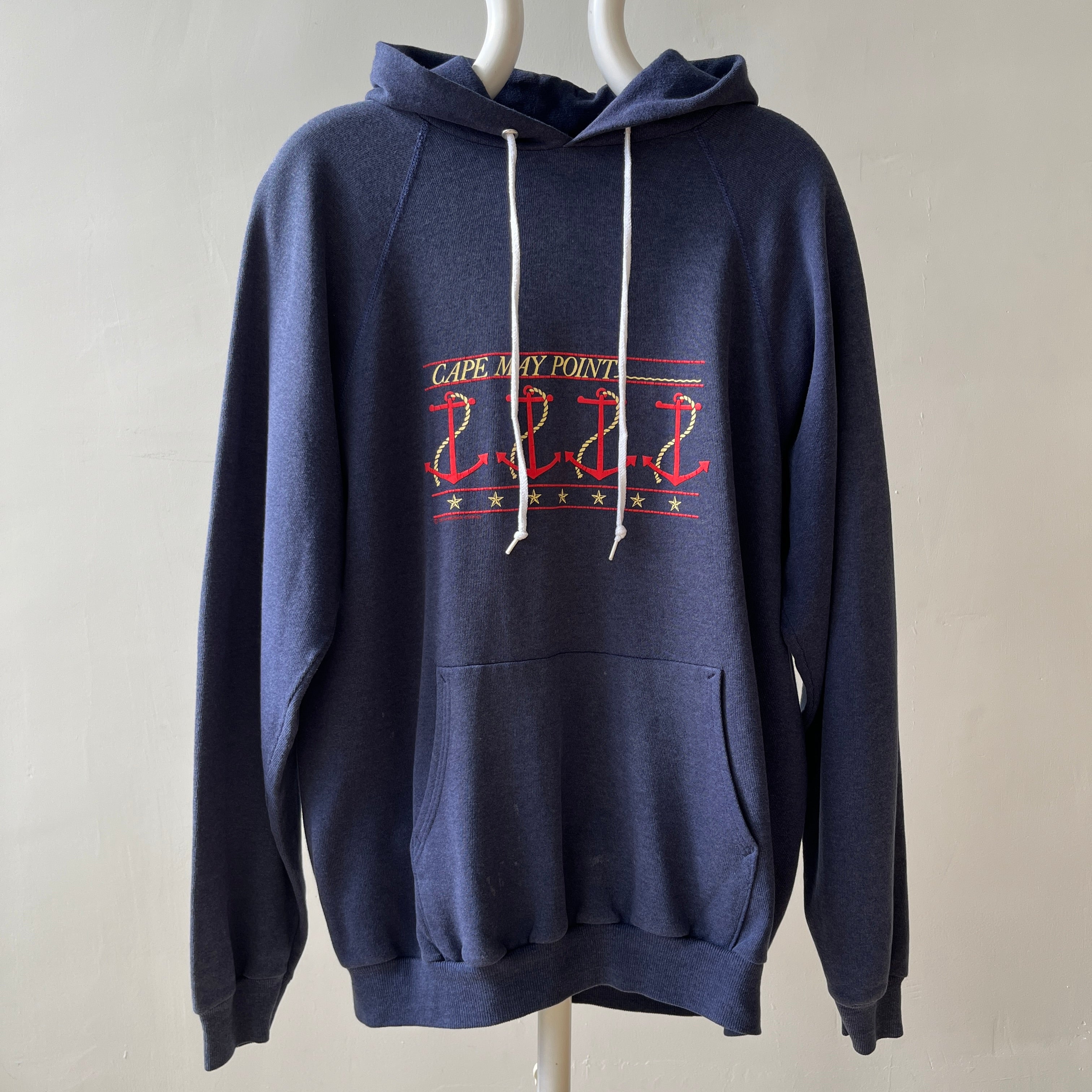 1980s/90s Dark Navy Cape May Point, NJ Hoodie