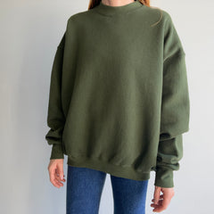 1980/90s Very Large and Boxy Olive Green Sweatshirt by FOTL