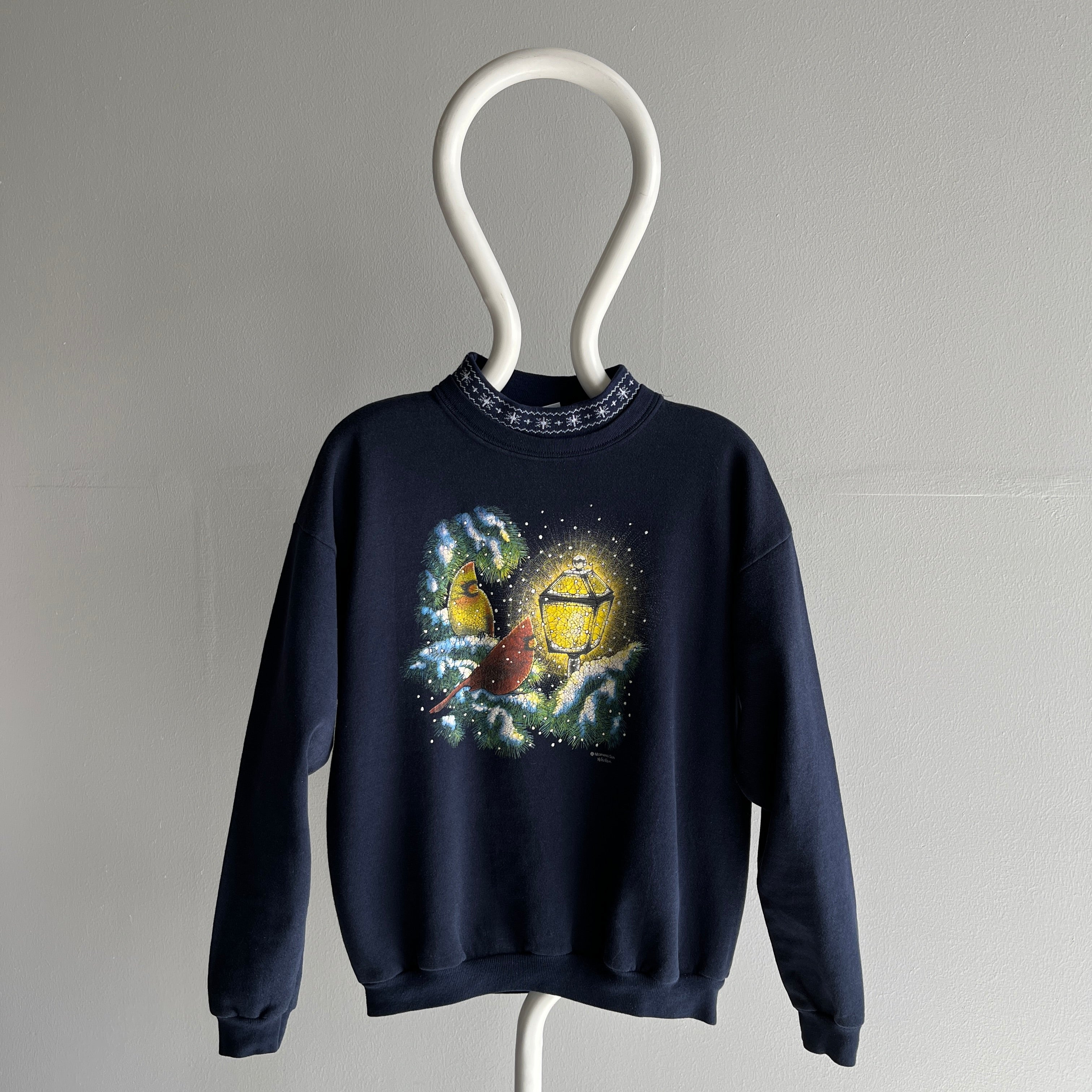1980s Birds and a Lamp in Winter Sweatshirt