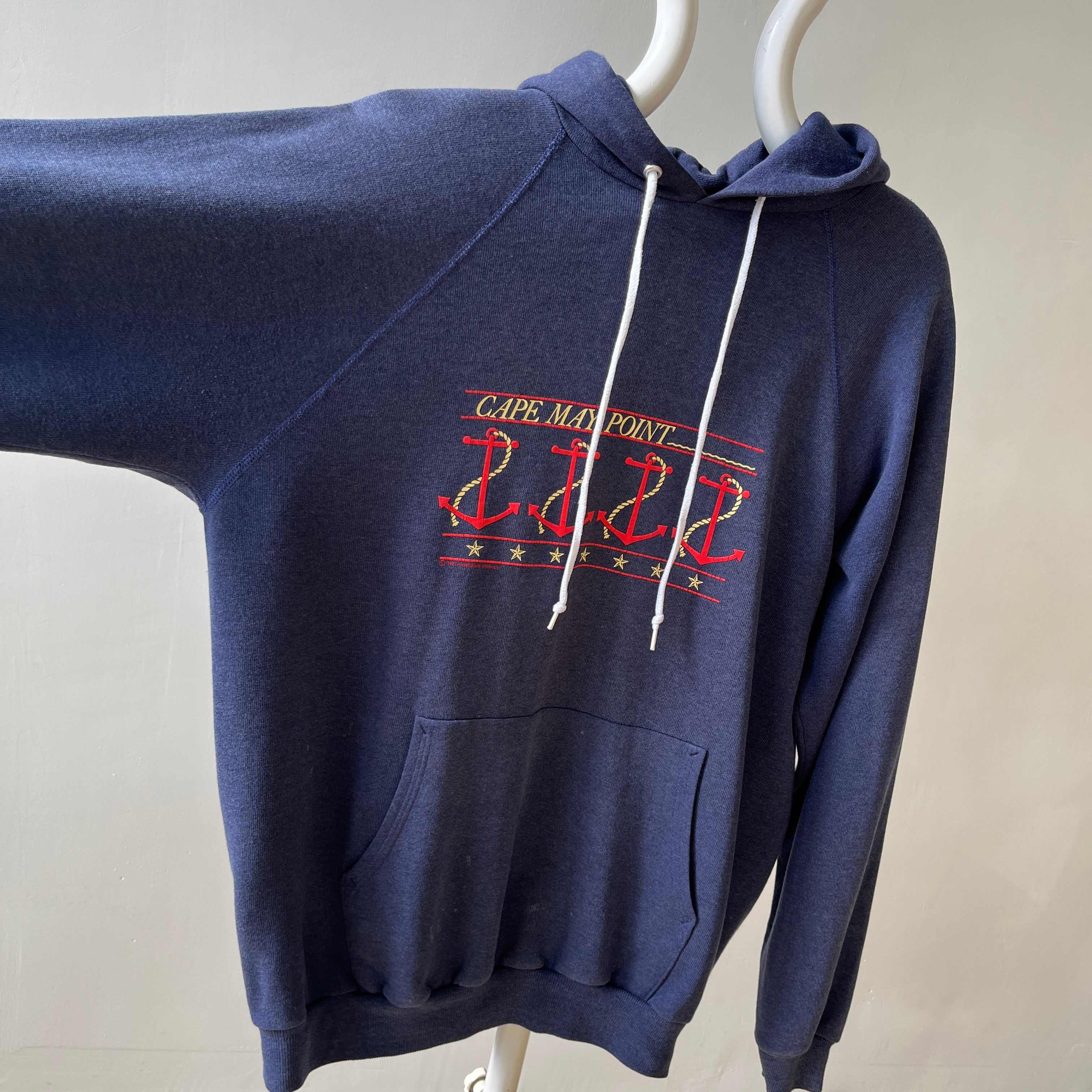 1980s/90s Dark Navy Cape May Point, NJ Hoodie