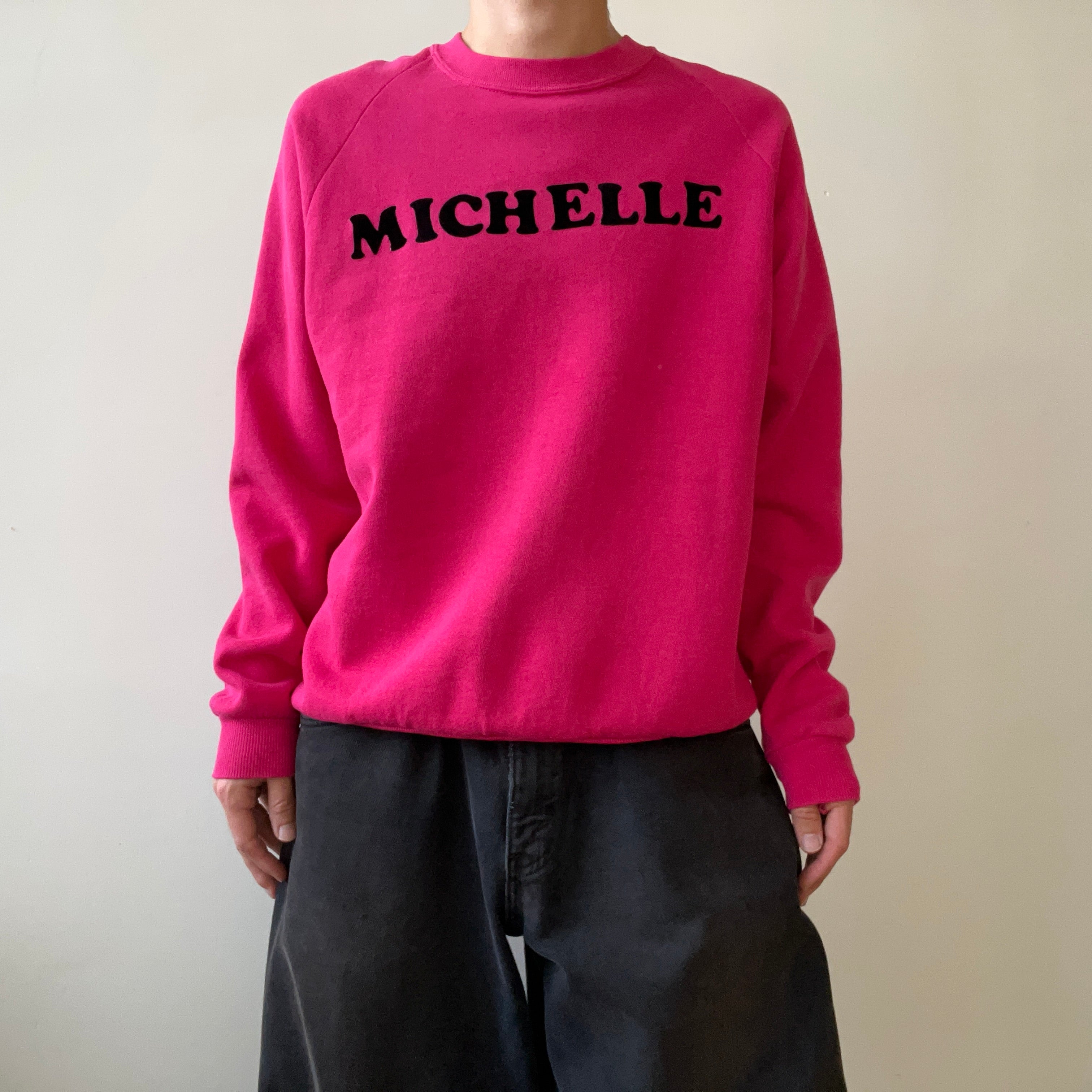 1980s/90s Pink Michelle Raglan Sweatshirt - Awwww