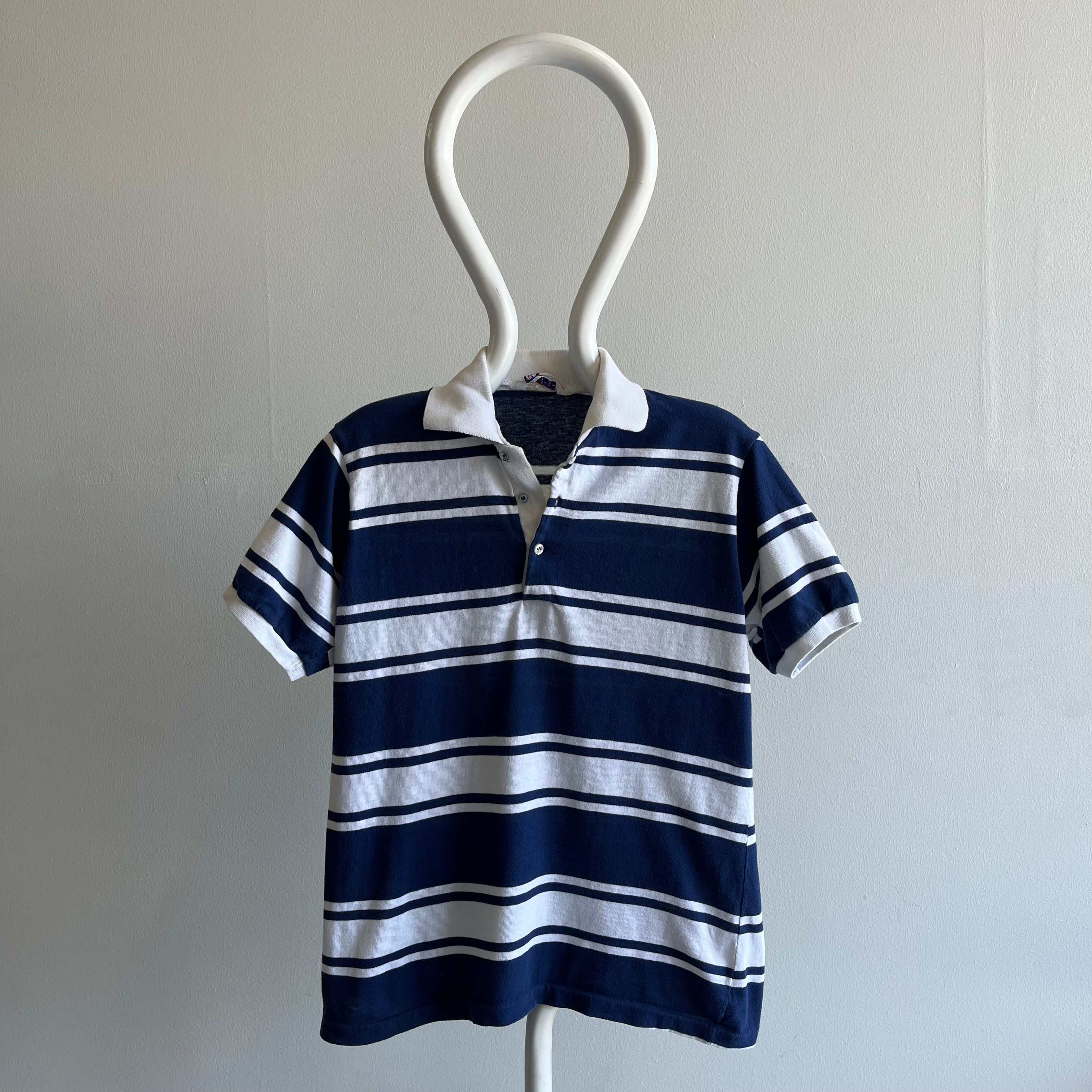 1980s Striped Cotton Polo Shirt by Catalina