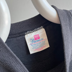 1990s Heavyweight Blank Black Sweatshirt by Hanes Her Way