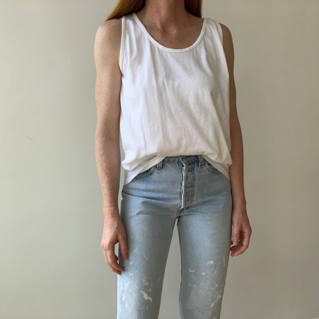 1980s/90s Blank White Tank Top - THIS. IS. GOOD.