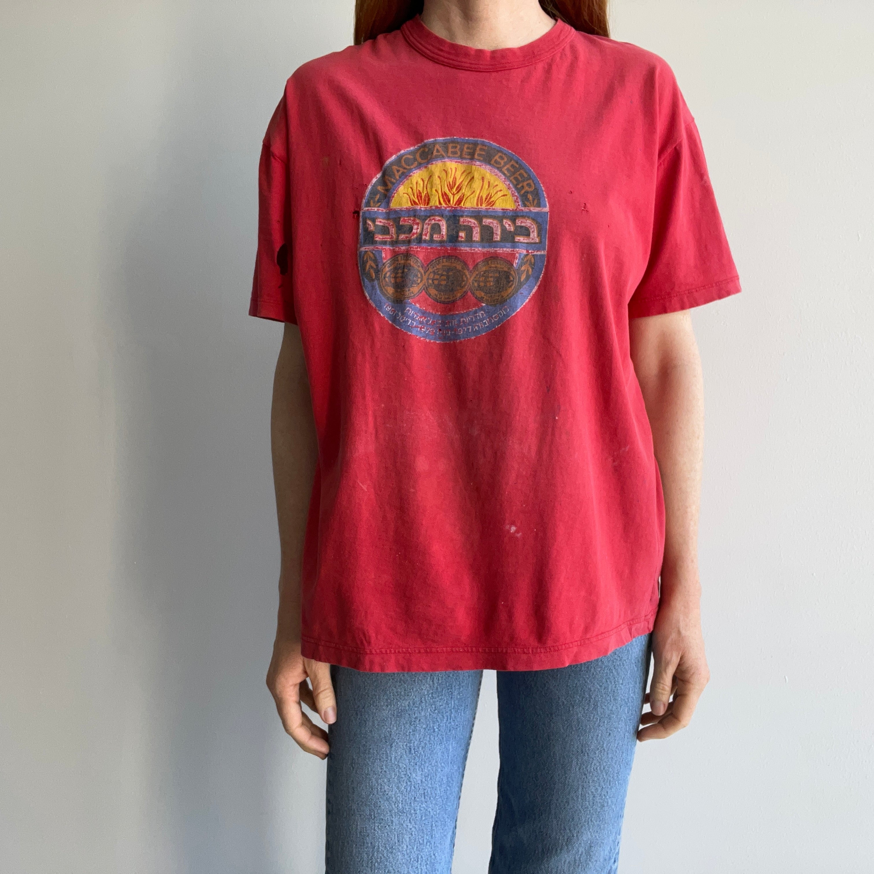 1990s Maccabbe Beer Utterly Thrashed and Sun Faded T-Shirt