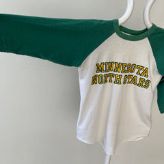 1970s Green and White Minnesota North Stars Baseball T Shirt