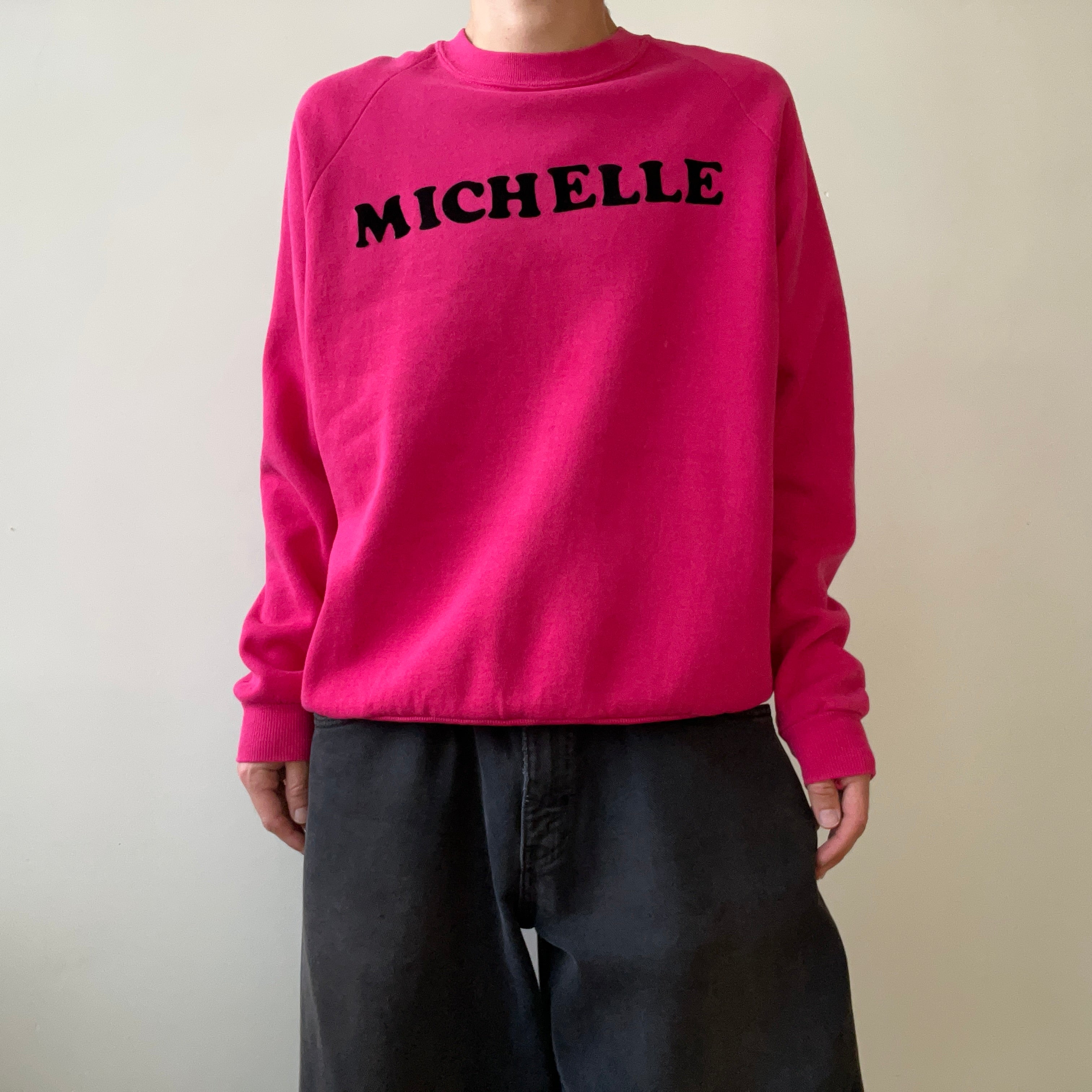 1980s/90s Pink Michelle Raglan Sweatshirt - Awwww
