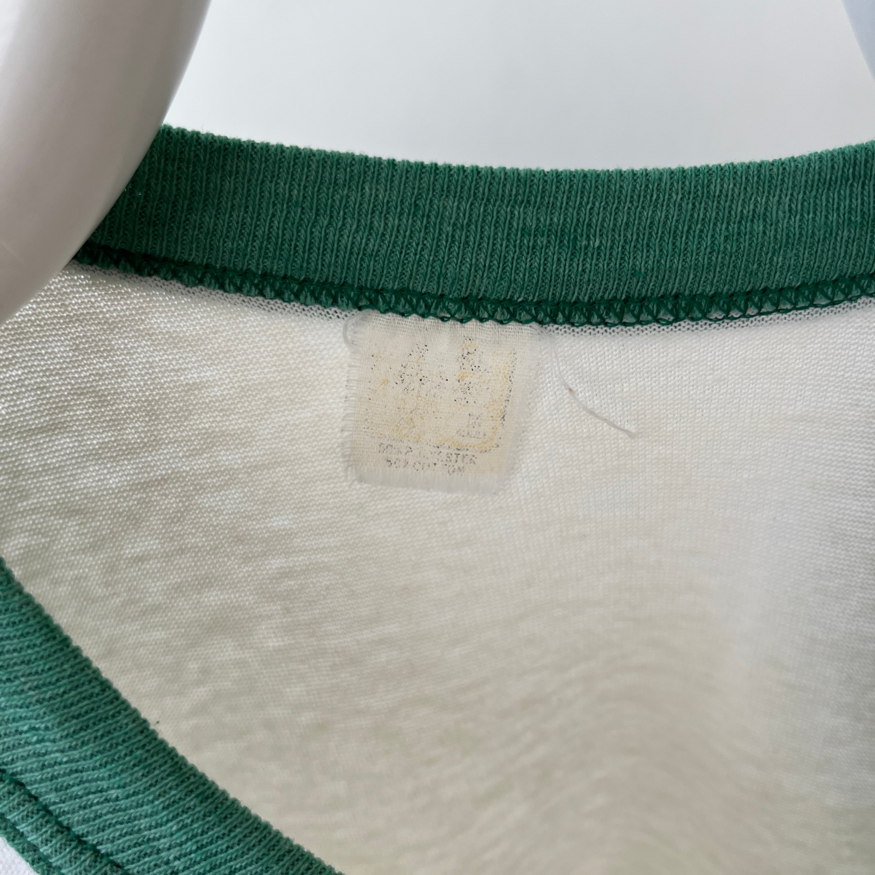 1970s Green and White Minnesota North Stars Baseball T Shirt