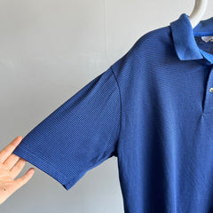 1990s Pin Striped Slouchy Polo Shirt